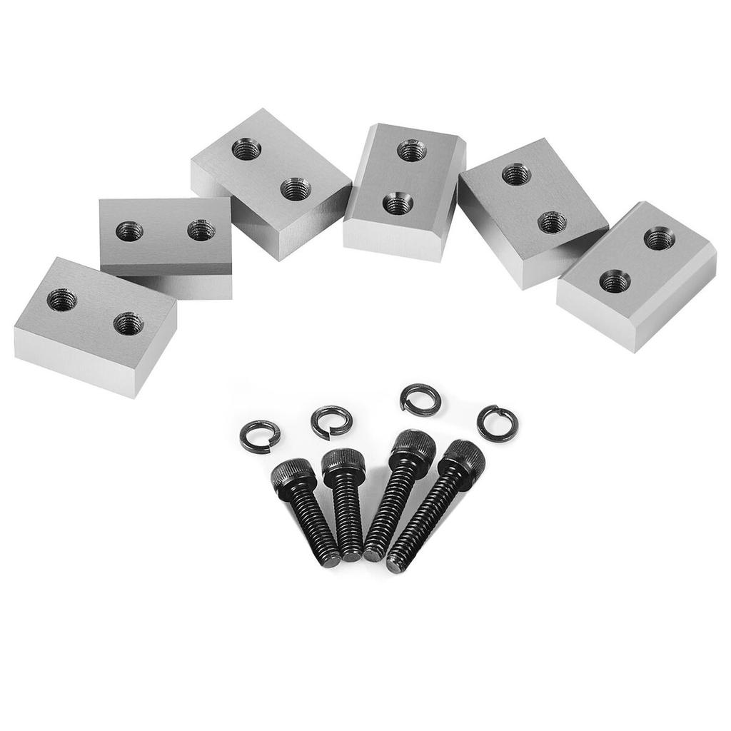 Rebar Cutter Blades, 6 Pcs Replacement Jaw Blades for 3/4Inch 20mm #6 Electric Rebar Cutter, Double-sided, CR12MOV High-Hardness Steel, Fast Efficient