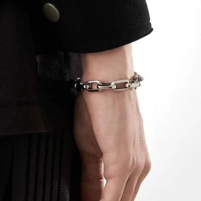 Punk Edelstahl Biker Rock Kette Armband für Herren Persönlichkeit Party Schmuck Geschenk
