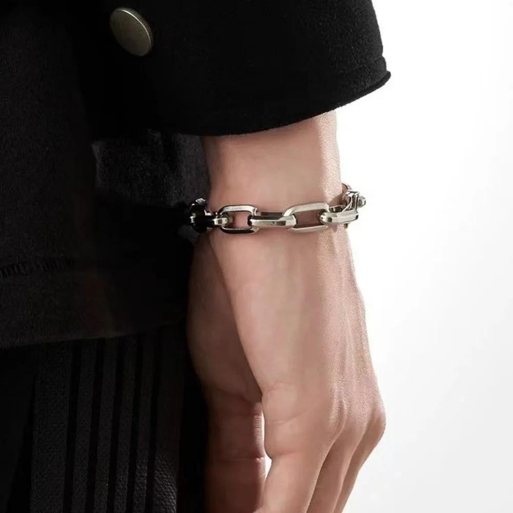 Punk Stainless Steel Biker Rock Chain Bracelet for Men Personality  Party Jewelry Gift