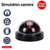 Creative Black Plastic Dome CCTV Dummy Camera Flashing Led Fake Camera Power Via AA Battery Surveillance Security System