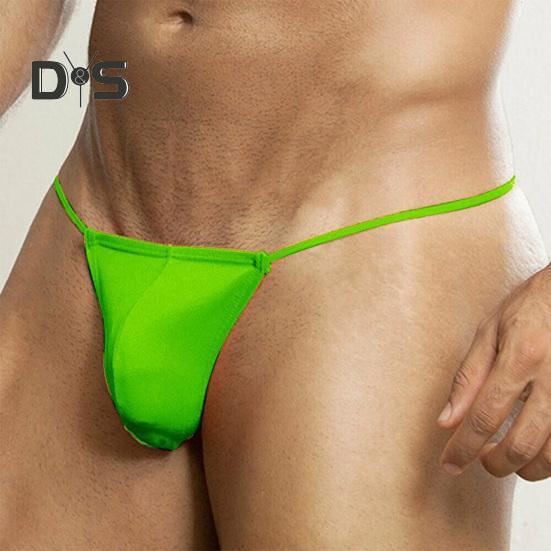 Sexy Herren-Tanga, niedrige Taille, U-konvex, T-String-Stil, atmungsaktive Unterwäsche, freie Bewegung, einfarbige Slips für den Alltag