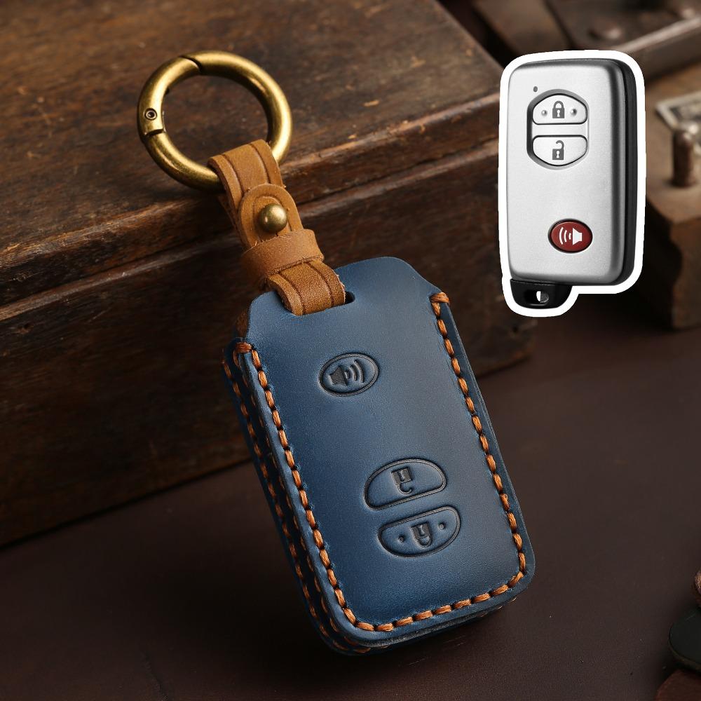 Echtes Leder Autoschlüsselhülle für Toyota Camry 09 Highlander 10 Crown Alte Modelle Schlüsselhalter