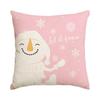 1Pc/4Pcs Christmas Pillow Cover, Christmas Tree Snowman Pillow Cover, Snowflake Christmas Cushion Cover (Without Pillow Core)