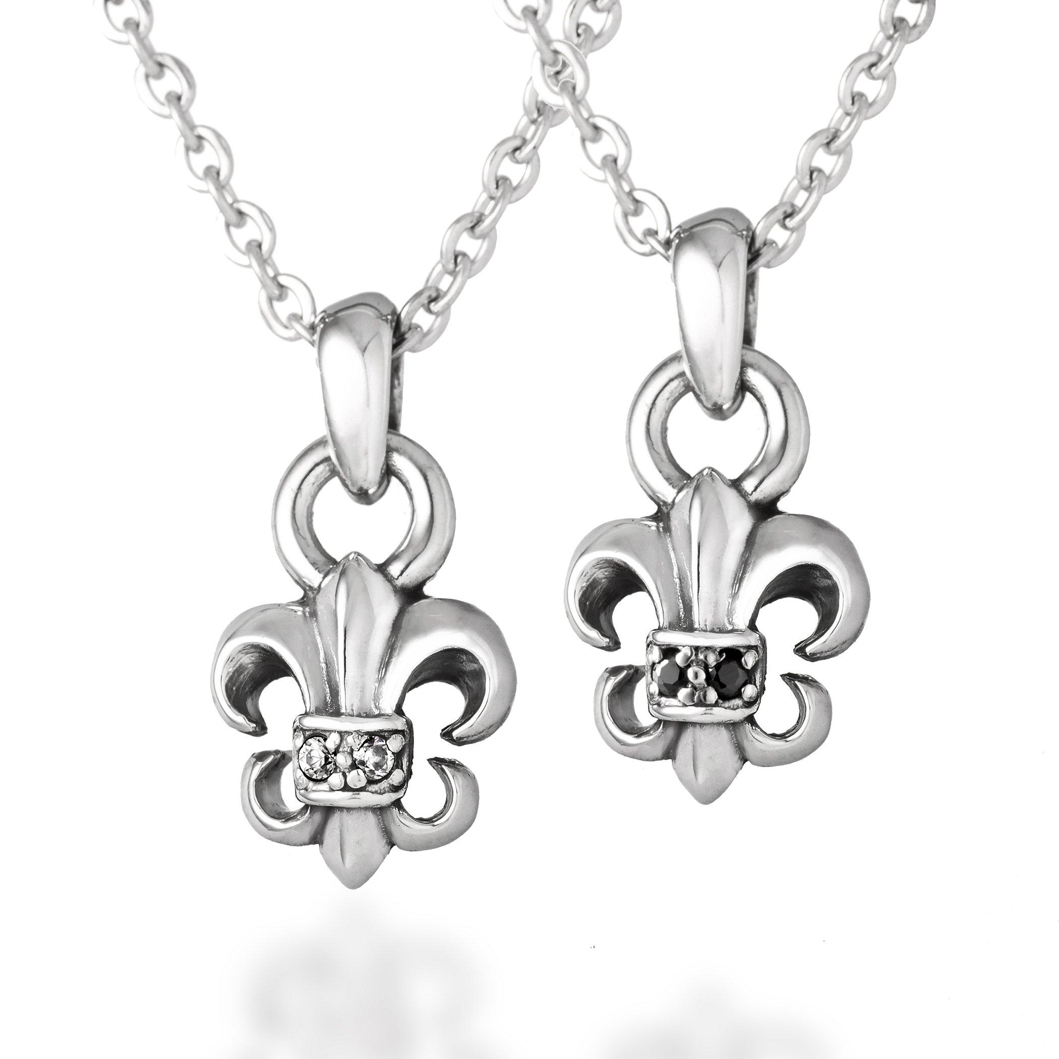 

VELVY Silver 925 Lily Flare Couple Pair Necklace paper bag and tb342 [Velvi] (with box)