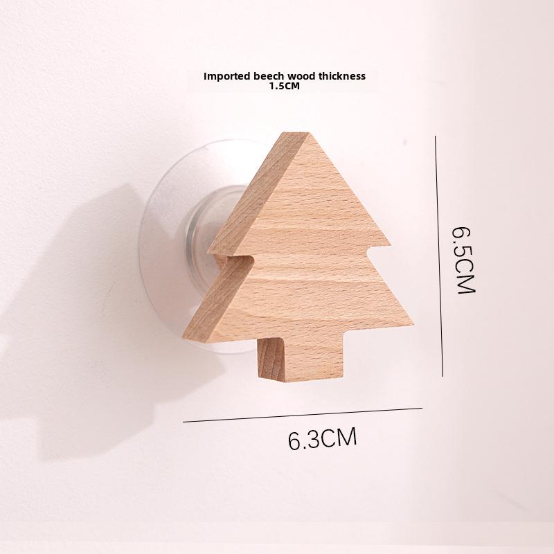 Japanese Cute Animal Wooden Wall Hook - Moon Cartoon Design Nordic Decor