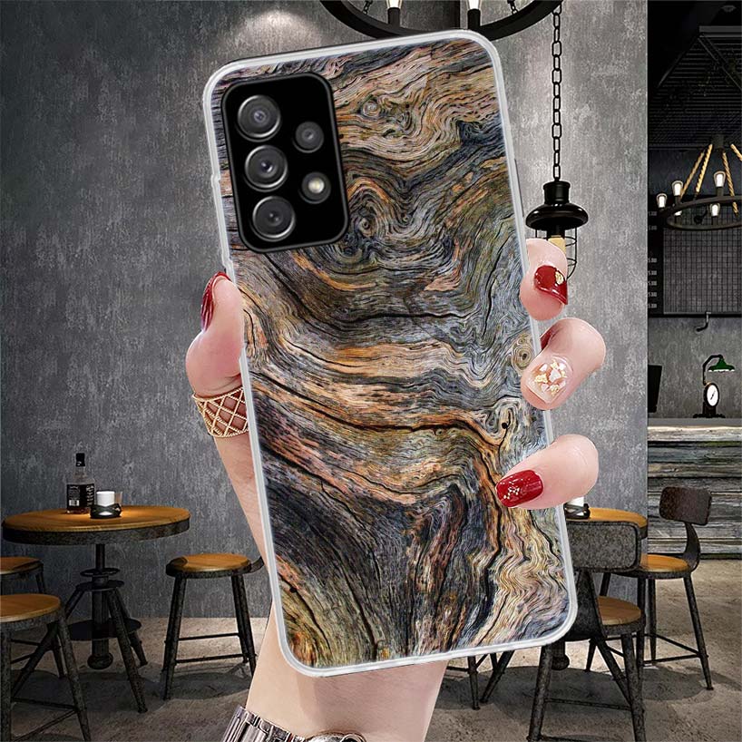 Wood Wooden Pattern Soft Phone Case For Samsung Galaxy A12 A22 A32 A52 A72 A02S A51 A50S A71 A70 A31 A20S Note 20 Ultra S10 A10S