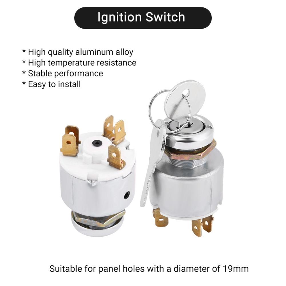 12V Ignition Switch Barrel 3 Position Engine Start Switch Ignition Switch  For Car Motorcycle Boat
