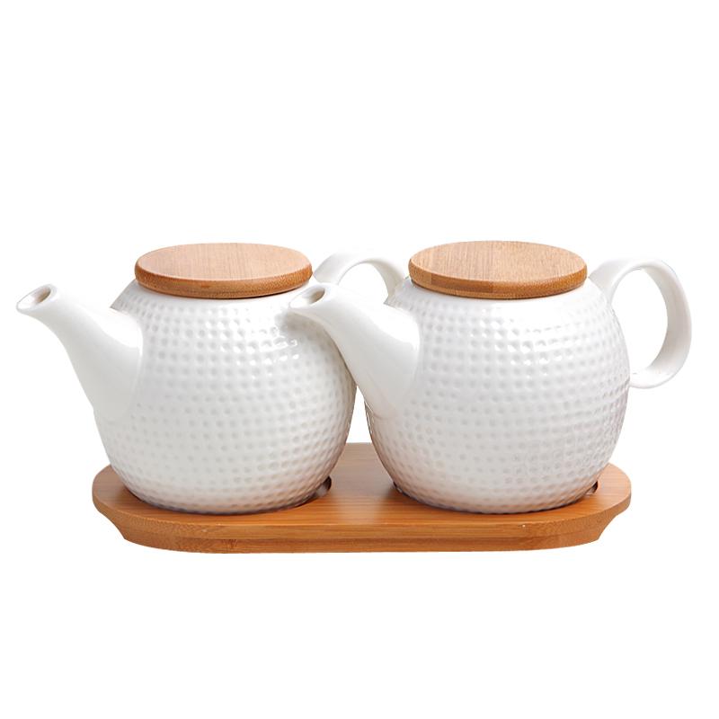 White Diamond-shaped Ceramic Seasoning Jar Spherical Salt Sugar Jar Kitchen Seasoning Set Soy Sauce Vinegar Bottle Home Oil Pot