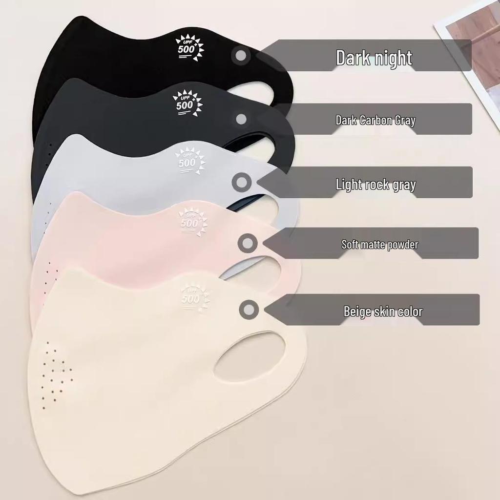 Stylish 7A Antibacterial UV-Blocking Breathable Ice Silk Mask for Women with Seamless Eye Corner Protection.