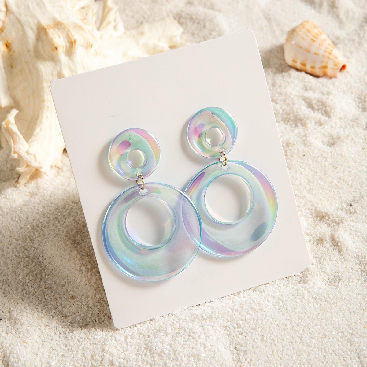 

Модные и минималистичные поляризованные круглые полые серьги-подвески для женщин, красивые и красочные серьги