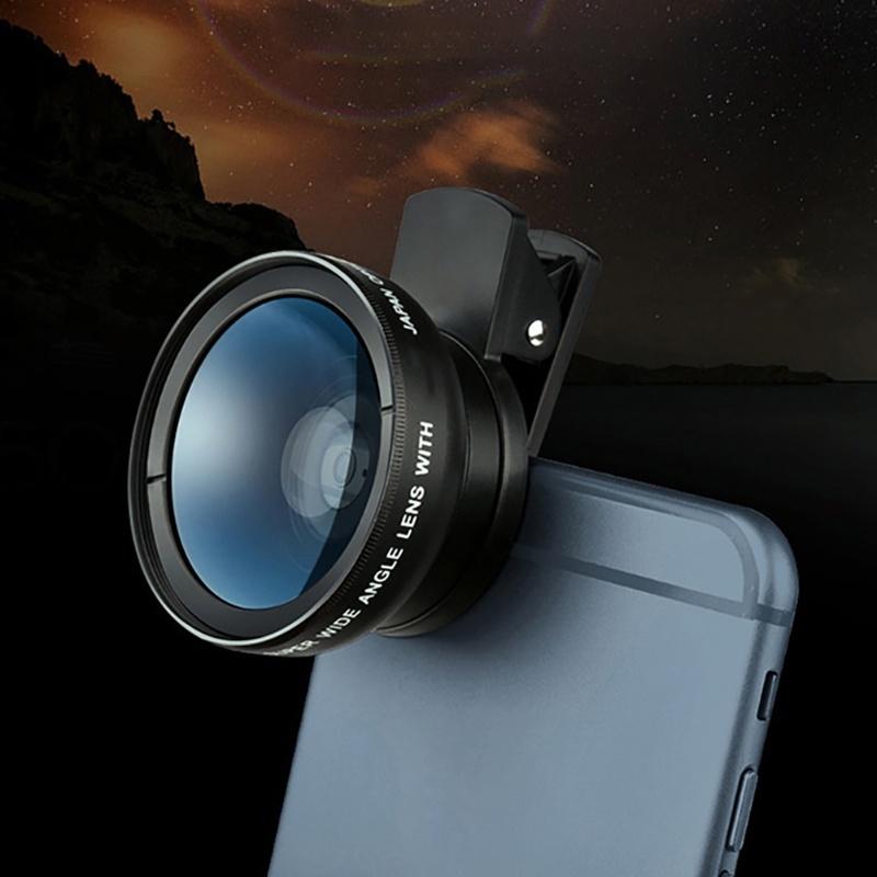 2 Functions Mobile Phone Lens 0.45X Wide Angle Len And Macro HD Camera Lens For IPhone For Android Phone