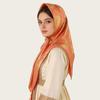 Silk Floral Jacquard Square Scarf Women Winter UV Protection Headwrap Lightweight Stylish Wrap