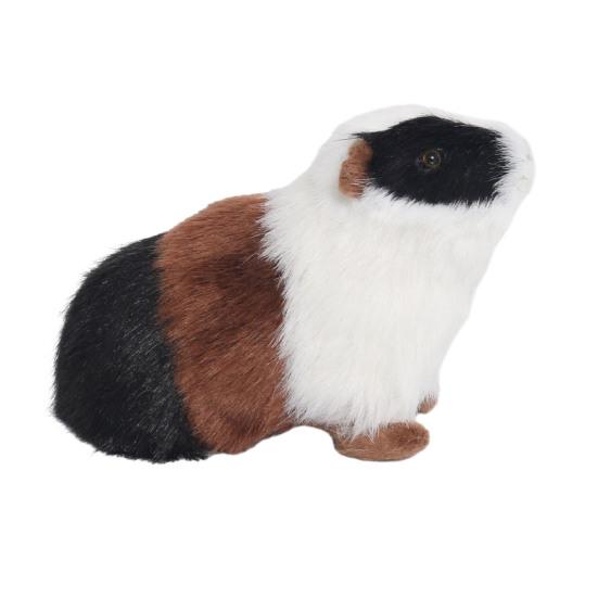 Realistic Hamster Ornament Plush Guinea Pig Model Furry Hamster Replica for Home Desk Shelf Car Interior Decor