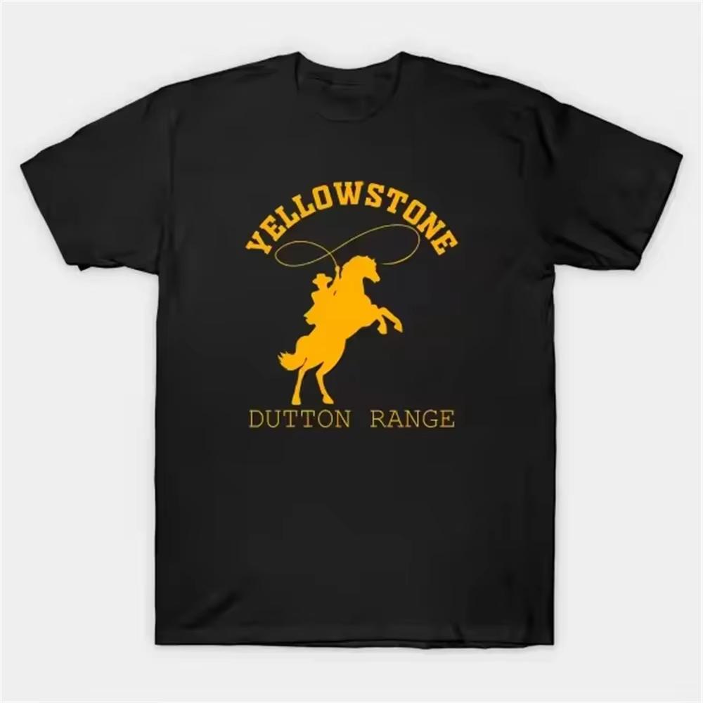 Yellowstone T-shirt Men and Women Summer Cotton Clothing Casual Fashion Short Sleeved Tee Streetwear
