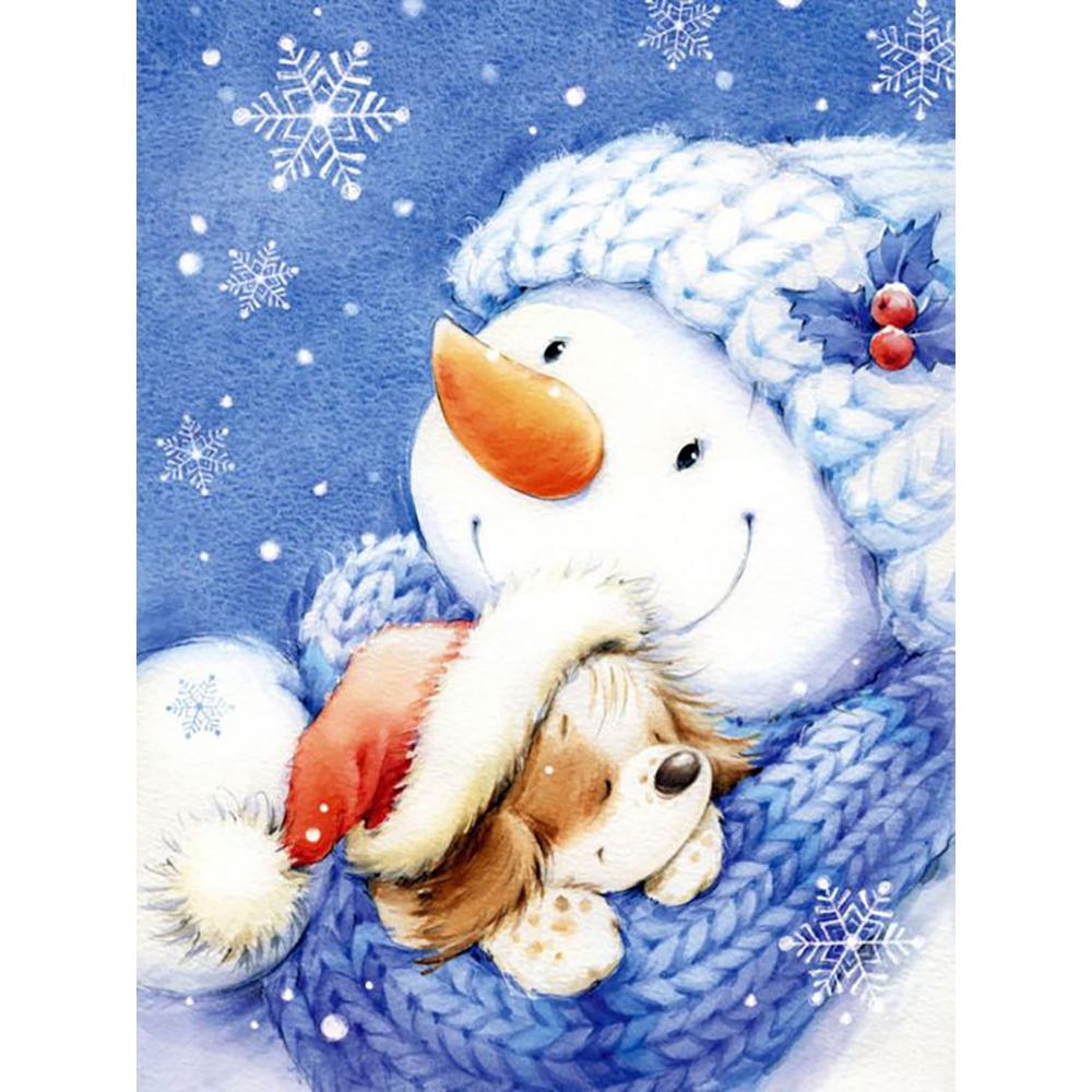 5d Diamond Painting Christmas Bear Hat Handicraft Full Square Diamond Embroidery Cross Stitch Animal Mosaic Christmas Wall Art