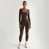 Women's Clothing Casual Fitness Rompers Long Sleeve Skiing Jumpsuit Women Elastic Hight Outfit Fashion Sportwear Slim Rompers Streetwear Overalls