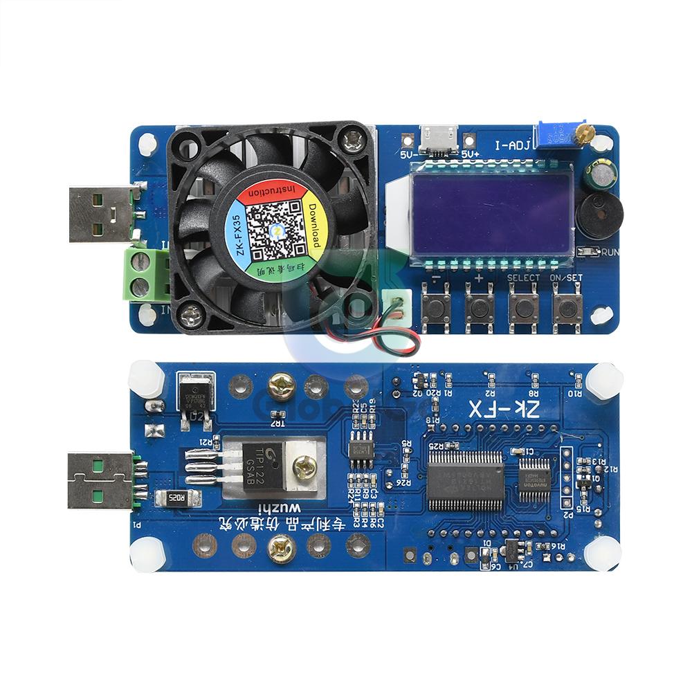 FX35 5A 35W USB Electronic Load Battery Capacity Tester Constant Current USB Power Detector Adjustable Resistor