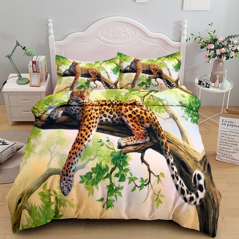Comforter African Savannah Cheetah Wild Bedding Set King Queen Twin Single Size Pillow Cases Set
