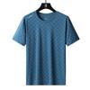 Tricou de vară pentru bărbați cu mânecă scurtă, din mătase de gheață, cu drapaj, Îmbrăcăminte cu uscare rapidă, Tricou sport la modă, Haine de fitness respirabile, Mărimi mari