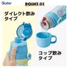 Skater Water 470ml or 430ml Sanrio Cinnamoroll Stainless Sports Bottle for Children's Bottle, 2-Way, (Direct Drinking) (Cup Drinking), Design, Steel,
