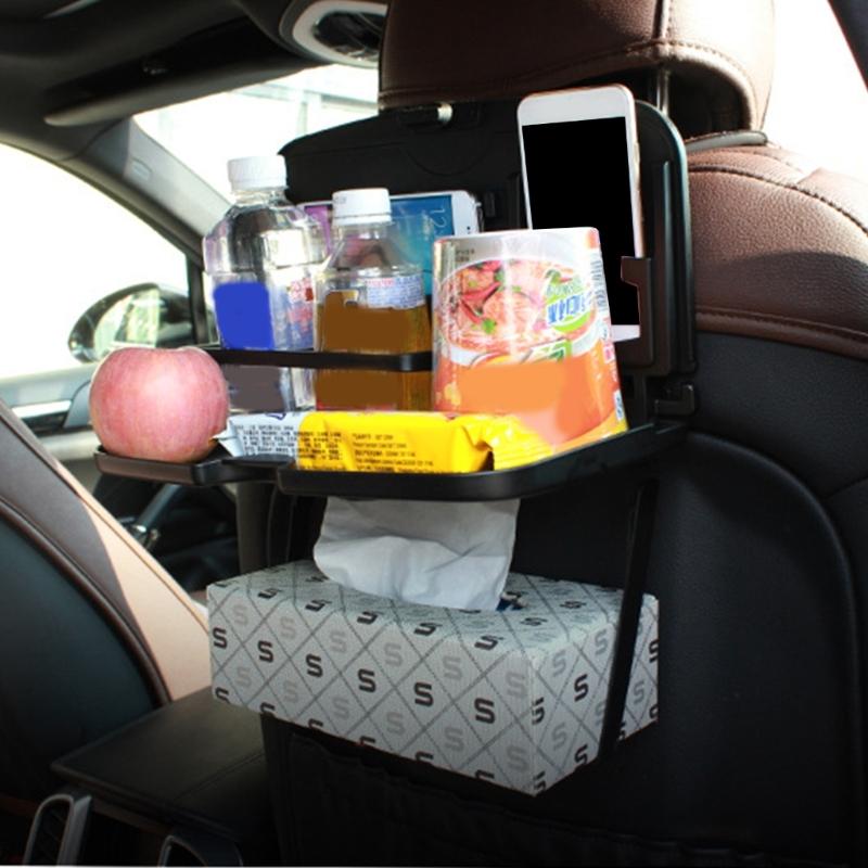 Vehicle Seat Back Organizers Tray Multifunctional Drink Holder Quick Mount System For Snacks Meals Car Interior
