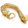 Men's Stainless Steel Wolf Head Bracelet Fashionable Designs Adjustable Length for Daily Wear and Special Occasions