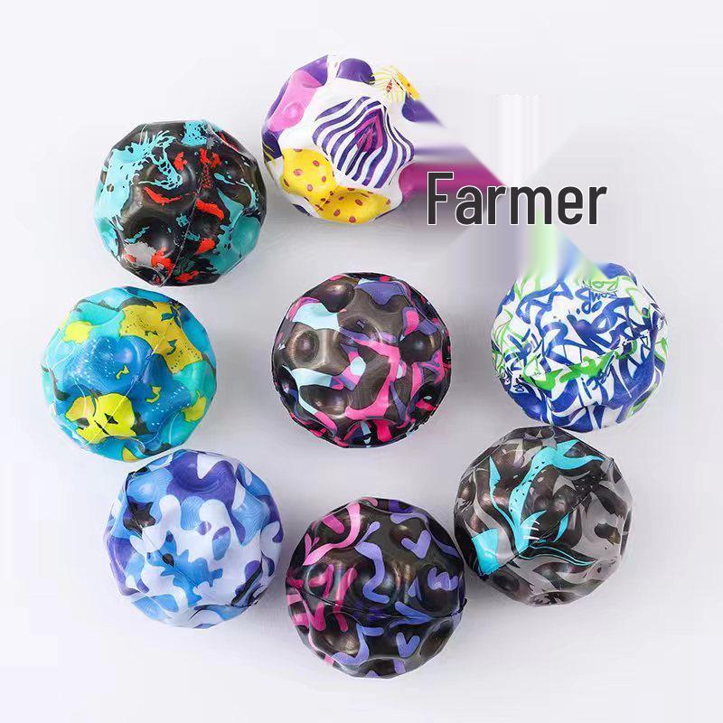 Balle Rebondissante Élastique Camouflage - Jouet Décompression Haute Élasticité pour Jeu Extérieur pour Garçons et Filles