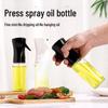 220ml Transparent Glass Oil Spray Bottle with Push-Type Dispenser