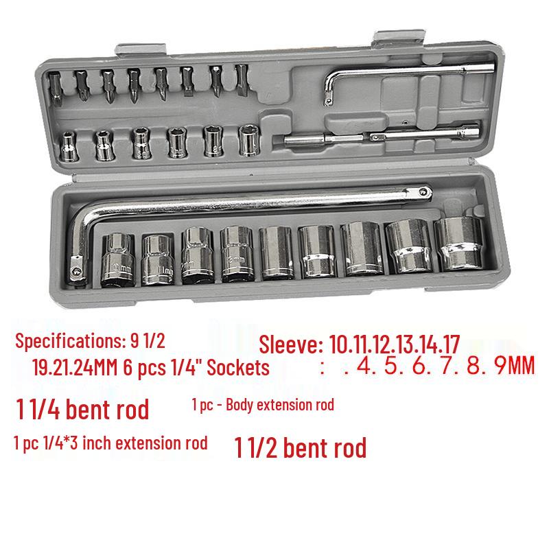 27-Piece Electric Vehicle Tire Repair Socket Wrench Tool Set