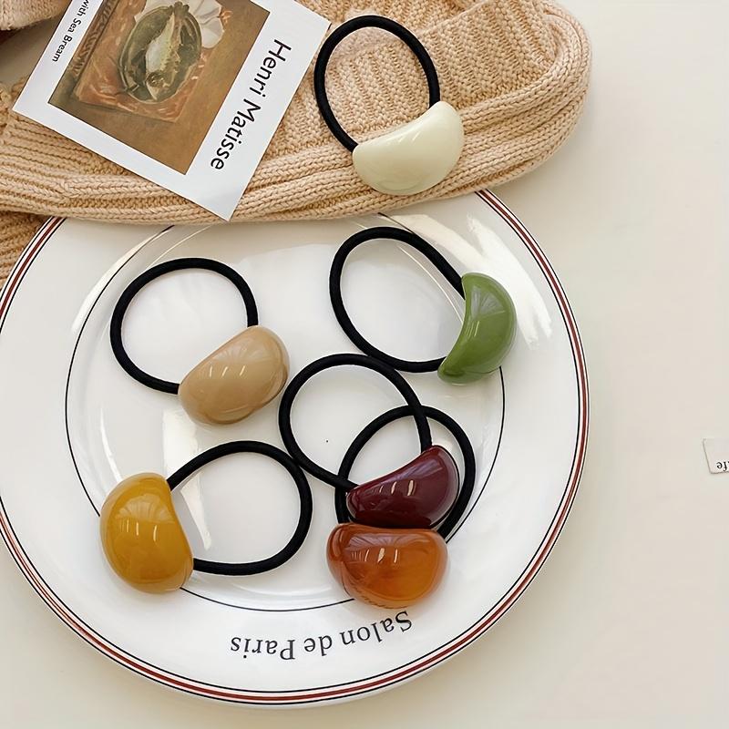 4Pcs Cute Candy Colored Rubber Band Hair Bands, Suitable for Casual Hairstyles, Sweet and Elegant Multifunctional Hair Cords