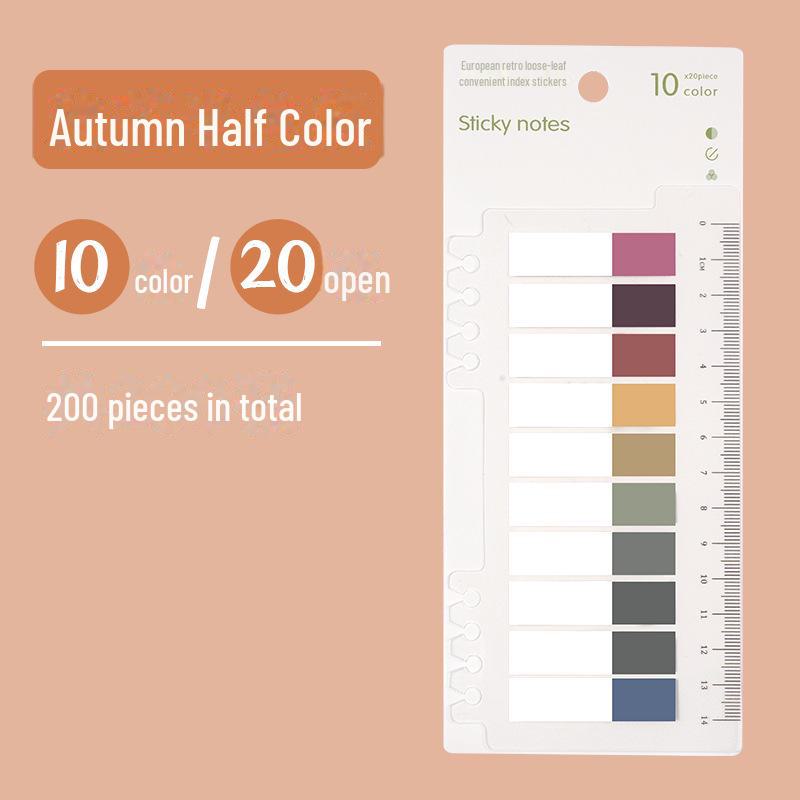 Morandi Color Sticky Notes: Small, Fresh, Writable, Loose-Leaf PET Material for Key Mark Classification