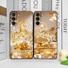 Luxury Crystal Golden Horse Pattern Phone Case for Samsung Galaxy A56 A14 A55 A16 A54 A36 A53 A52 A51 A50 Shockproof Soft Cover