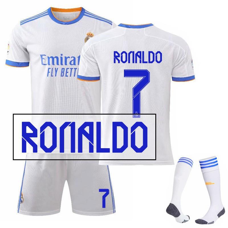 21-22 Home White 9 Benzema 10 Modric 7C Ronaldo Jersey 20 Vinicius Football