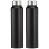 Stainless Steel Water Bottle (Pack of 2) | BIS-Approved | 900ml (Matte Black)