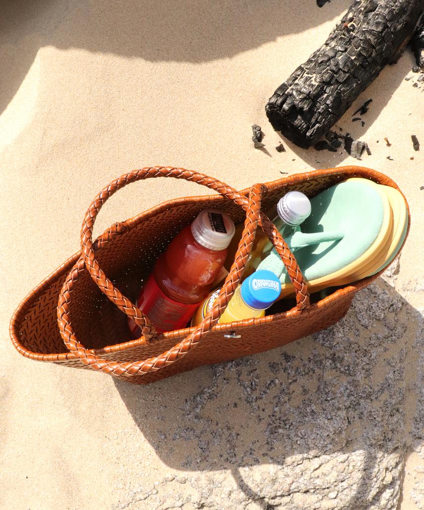 Elke Bloem Willow Brown Leather Basket Bag