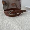 Elegant Womens Vintage Leather Belt Made With Premium Genuine Cowhide Ideal For Fashionable Looks Denim