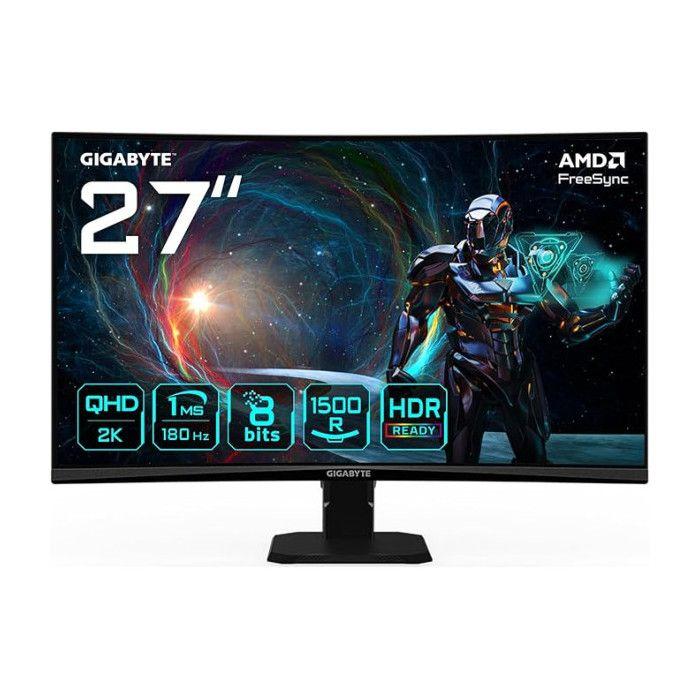 Ecran PC Gaming - GIGABYTE - GS27QCA - 27 Pouces - 2560 X 1440 - 180 Hz - 1 Ms