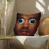Man Funny Funny K-Kanyes W-Wests Pillow Case Double-Sided Plush Sofa Cushion Covers Organic Breathable Invisible Zipper