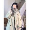 Oatmeal Woolen Coat: 2025 Autumn/Winter Korean Style Loose Mid-Length Bestseller Jacket