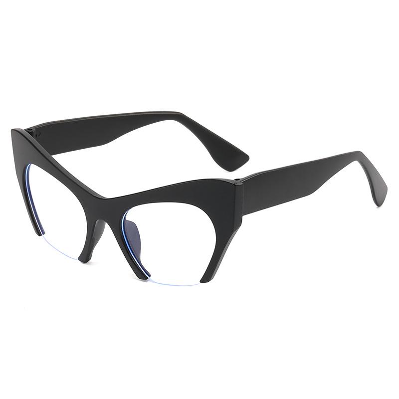 Trendy Cat Eye Anti-Blue Light Irregular Eyeglasses: European & American Fashion Style