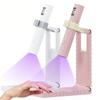 1set Handheld UV Light for Gel Nails Portable UV Nail Lamp Rechargeable LED Nail Lamp for Nails Art Desk Stand