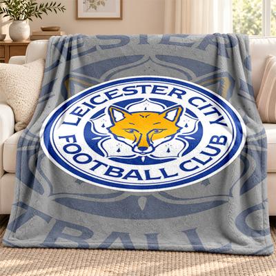 Leicester City Blanket Flannel Blanket Soft Cozy Plush Throw for Sofa Bed Lightweight Home Decoration Outdoor Camping