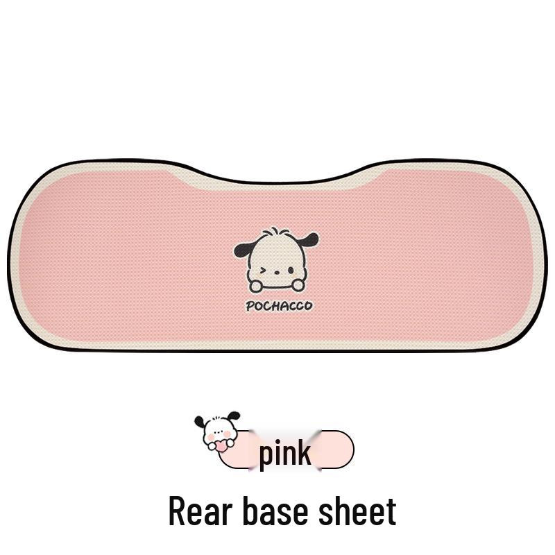 Pacha Dog Universal Ice Silk Car Seat Cushion & Cover - Cute Cartoon Design for All Seasons.