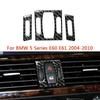 For BMW 5 Series E60 E61 2004 2005 2006 2007 2008 2009 2010 Carbon Fiber Car Interior Center Control Air Vent Outlet Cover Trim