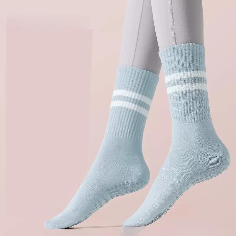 Yoga Socken Anti-Rutsch Professionelle Damen Herbst/Winter Mittelrohr Pilates Erwachsene Sport Fitness Boden Socken