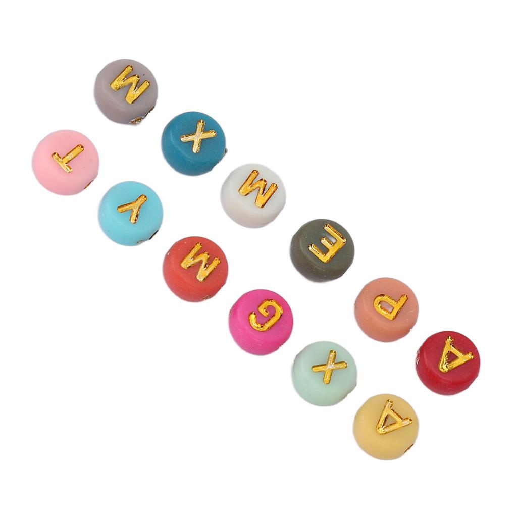 1200Pcs Acrylic Letter Beads Smoother Comfortable Edges Round Colored Beard Beads for DIY Bracelet