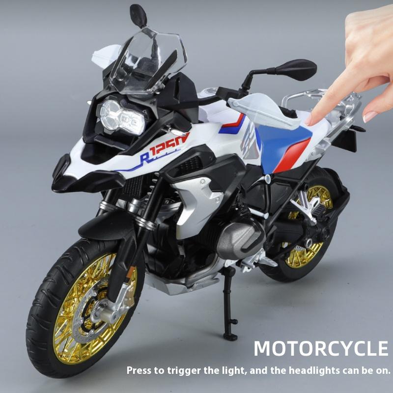 1/9 Scale BMW R1250 GS Adventure Alloy Diecast Metal Model Motorcycle Sound & Light Model Toy Gift with Boyfriend Children Present Kid