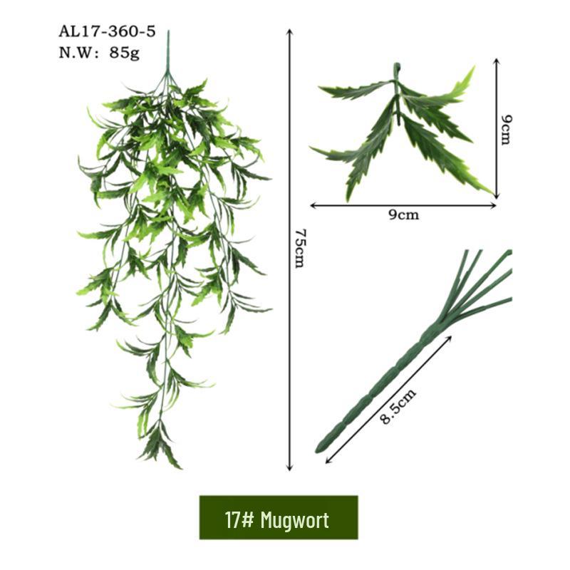 Τεχνητά Πράσινα Κλήματα & Λουλούδια για Κρεμαστή Διακόσμηση Γάμου ή Πάρτι