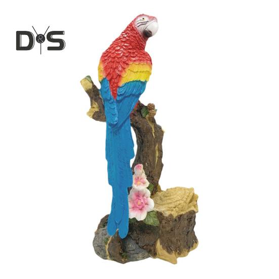 

Статуэтка попугая из смолы, реалистичная фигурка попугая для сада, стоящий попугай на ветке, украшение для внутреннего дворика, балкона, газона, декор красный