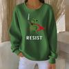 Women's Loose Comfortable Casual And Fashionable Round Neck Pattern Long Sleeved Sweatshirt
